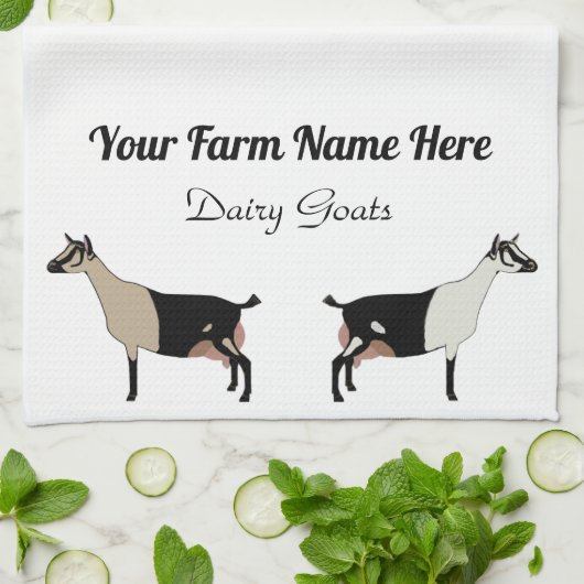 Personalisierte Milchziege Geschirrtuch (Gefaltet)