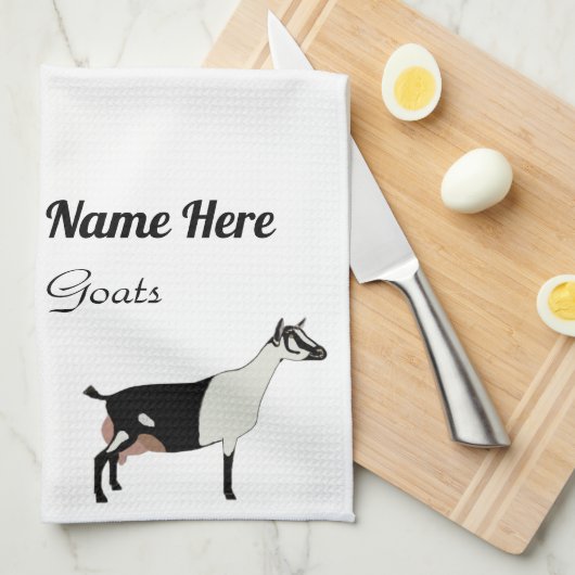 Personalisierte Milchziege Geschirrtuch (Viertel Falte)