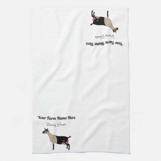 Personalisierte Milchziege Geschirrtuch (Vertikal)