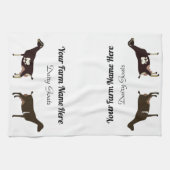 Personalisierte Milchziege La Mancha Geschirrtuch (Horizontal)