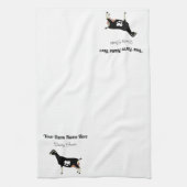 Personalisierte Milchziege LaMancha Geschirrtuch (Vertikal)