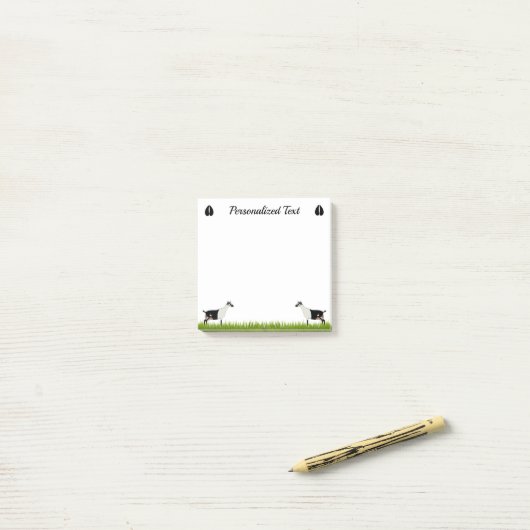 Personalisierte Milchziege Post-it Klebezettel (Auf Schreibtisch)