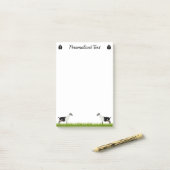 Personalisierte Milchziege Post-it Klebezettel (Auf Schreibtisch)