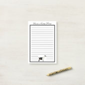 Personalisierte Milchziege Post-it Klebezettel (Auf Schreibtisch)