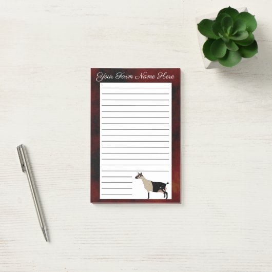 Personalisierte Milchziege Post-it Klebezettel (Büro)