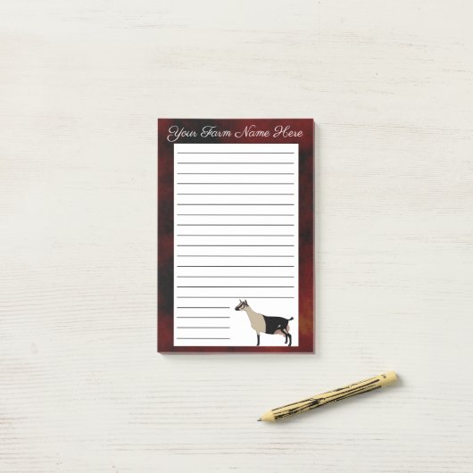 Personalisierte Milchziege Post-it Klebezettel (Auf Schreibtisch)