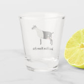 Personalisierte Milchziege Schnapsglas (Rückseite)