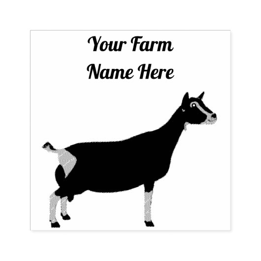 Personalisierte Milchziege Toggenburg Gummistempel (Prägung)