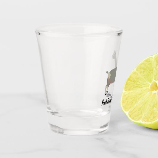 Personalisierte Milchziege Toggenburg Schnapsglas (Links)