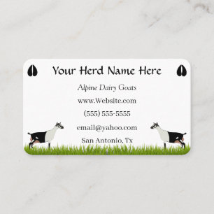 Personalisierte Milchziege Visitenkarte