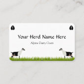 Personalisierte Milchziege Visitenkarte (Rückseite)