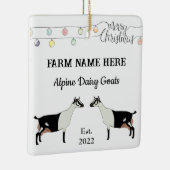 Personalisierte Milchziege Weihnachten Keramikornament (Rechts)