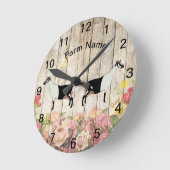 Personalisierte Milchziegenfarm Runde Wanduhr (Winkel)