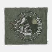 Personalisierte militärische Camouflage Soldat Sch Fleecedecke (Vorderseite (Horizontal))