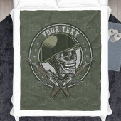 Personalisierte militärische Camouflage Soldat Sch Fleecedecke