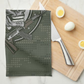 Personalisierte militärische Camouflage Soldat Sch Geschirrtuch (Viertel Falte)