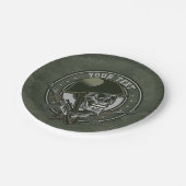 Personalisierte militärische Camouflage Soldat Sch Pappteller (Schrägansicht)