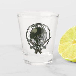 Personalisierte militärische Camouflage Soldat Sch Schnapsglas