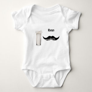 Personalisierte Milk Mustache Baby Strampler