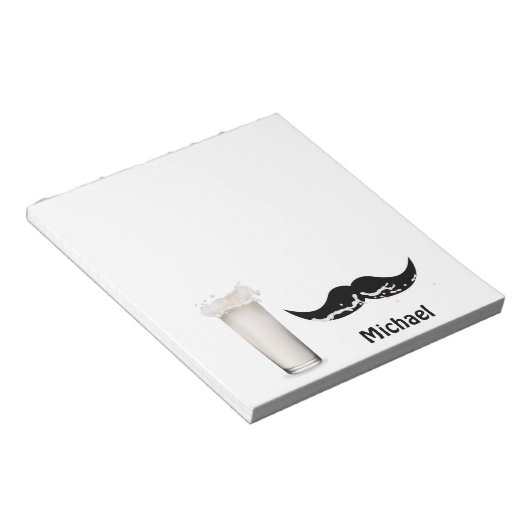 Personalisierte Milk Mustache Notizblock (angewinkelt)