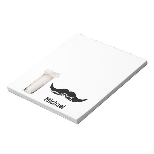 Personalisierte Milk Mustache Notizblock (Rotiert)