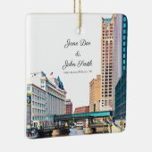 Personalisierte Milwaukee Skyline Keramik Ornament (Rechts)