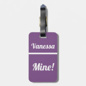 Personalisierte Mine| Funny Lugtag Gepäckanhänger (Rückseite vertikal)