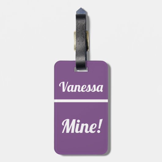 Personalisierte Mine| Funny Lugtag Gepäckanhänger (Rückseite vertikal)