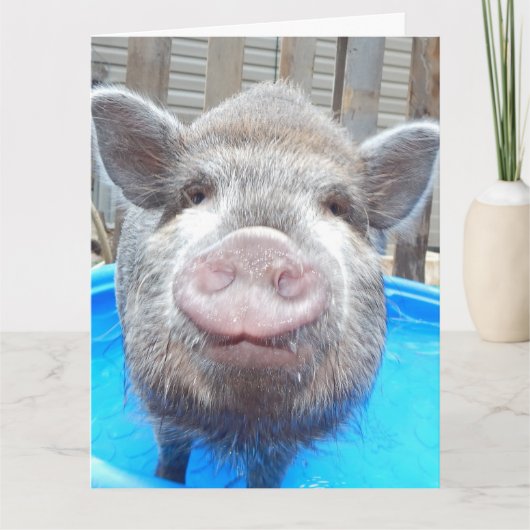 Personalisierte Mini-Schweinekarte, Karte (Vorderseite)