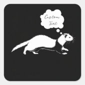 Personalisierte Mini-Silhouette Notebook-Aufkleber Quadratischer Aufkleber (Vorderseite)