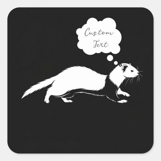 Personalisierte Mini-Silhouette Notebook-Aufkleber Quadratischer Aufkleber (Vorderseite)