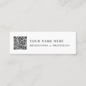 Personalisierte Mini-Visitenkarte mit formalem Des Mini Visitenkarte (Vorderseite)