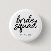Personalisierte Minimal Bride Squad Button (Vorderseite)