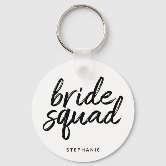 Personalisierte Minimal Bride Squad Schlüsselanhänger (Vorderseite)