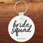 Personalisierte Minimal Bride Squad Schlüsselanhänger (Vorderseite)
