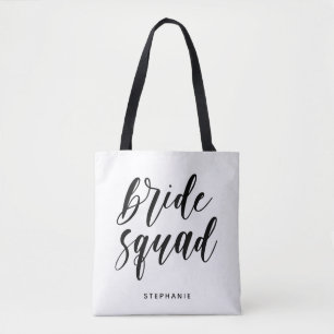 Personalisierte Minimal Bride Squad Tote Bag Tasche