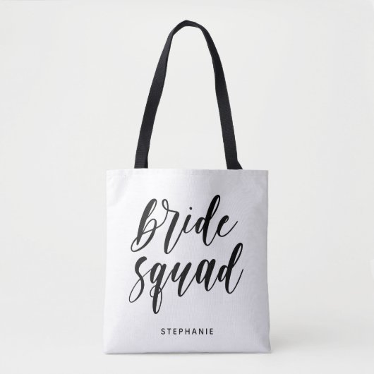 Personalisierte Minimal Bride Squad Tote Bag Tasche (Vorderseite)