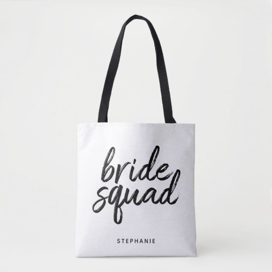Personalisierte Minimal Bride Squad Tote Bag Tasche (Vorderseite)
