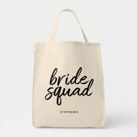 Personalisierte Minimal Bride Squad Tote Bag Tragetasche (Vorne)