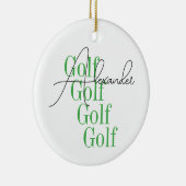 Personalisierte Minimal-Golf-Typografie Keramik Ornament (Rechts)