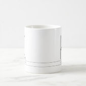 Personalisierte Minimal Moderne Grau-Weiße Monogra Kaffeetasse (Mittel)