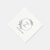Personalisierte Minimal Rustikale Blütenblattheizu Serviette (Ecke)