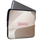 Personalisierte Minimal-Wüstendüne Ästhetik neutra Laptopschutzhülle (Vorne Rechts)