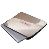 Personalisierte Minimal-Wüstendüne Ästhetik neutra Laptopschutzhülle (Vorne Knopf)