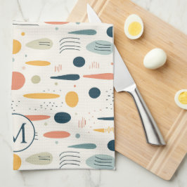 Personalisierte Minimale Abstrakte Boho Pastellfar Geschirrtuch