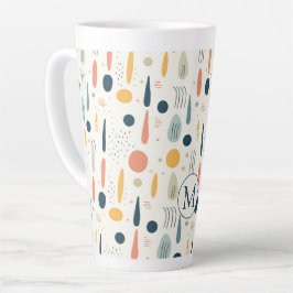 Personalisierte Minimale Abstrakte Boho Pastellfar Milchtasse