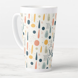 Personalisierte Minimale Abstrakte Boho Pastellfar Milchtasse