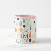 Personalisierte Minimale Abstrakte Boho Pastellfar Tasse (Zentrum)