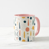 Personalisierte Minimale Abstrakte Boho Pastellfar Tasse (VorderseiteRechts)