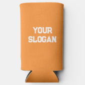 Personalisierte minimale Orange- und hellbraune Fa Selters Dosenkühler (Vorderseite)